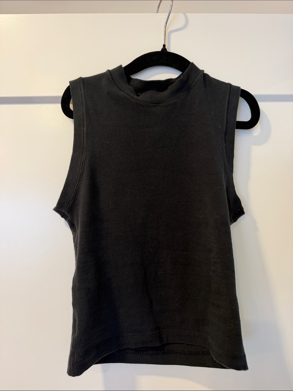 SKIMS Black Sleeveless Mock Neck Tank